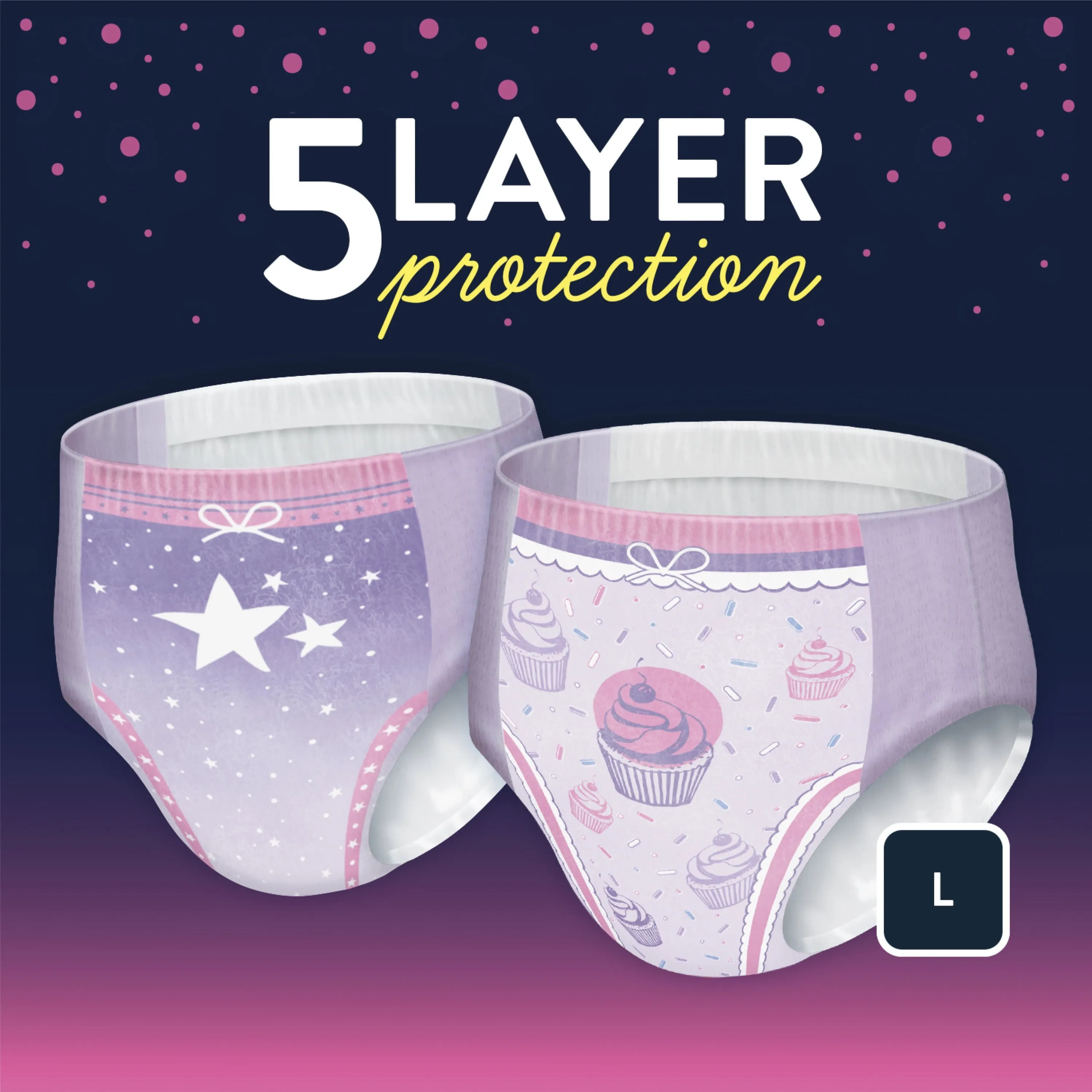 Goodnites Nighttime Bedwetting Underwear for Girls, L, 11 Ct