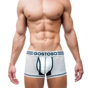 Gostoso Underwear - Mesh Boxer Brief White Underwear