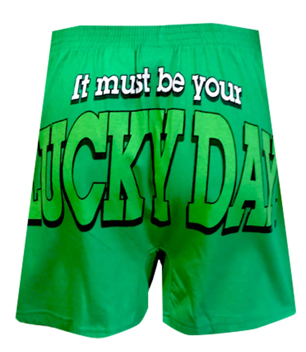 Green Tie Tuxedo Dinner Jacket Lucky Day Boxers