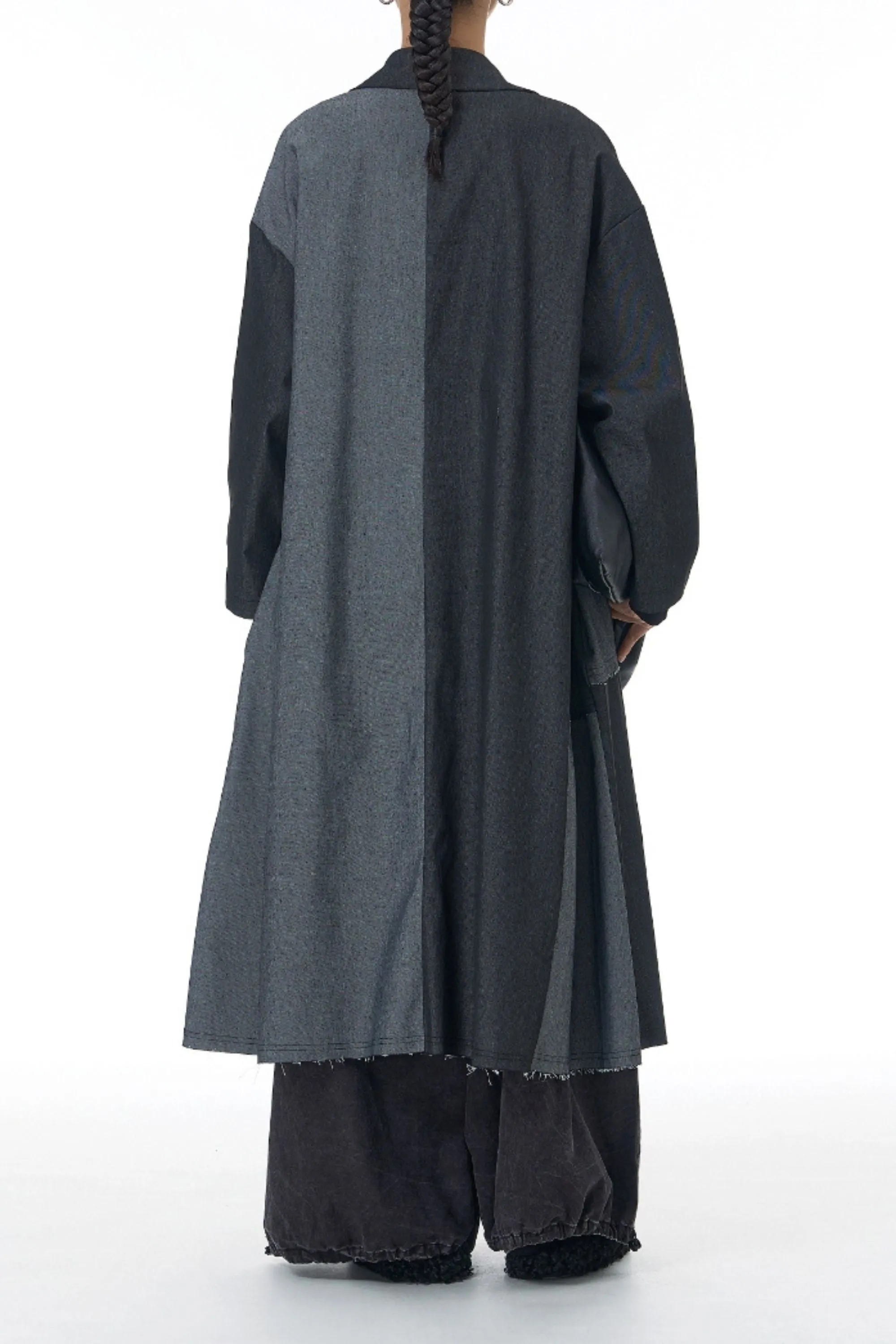 GreyOut Denim Trench