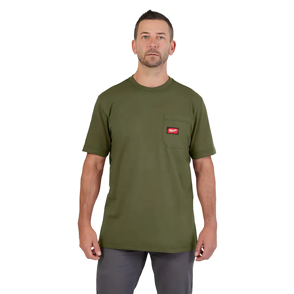 GRIDIRON™ Pocket T-Shirt - Short Sleeve Green 3X