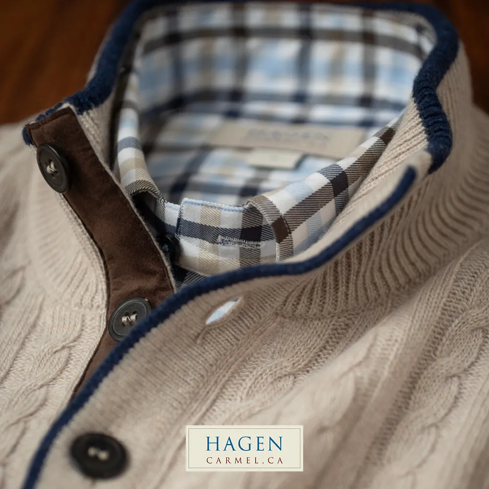 Hagen Navy/Khaki/Sky Plaid Shirt