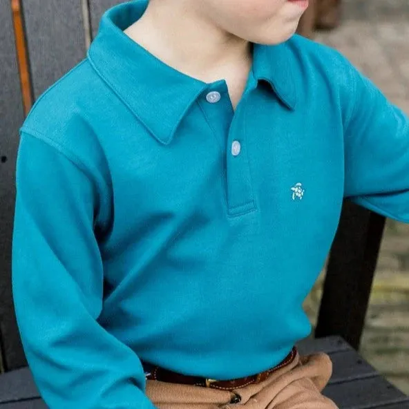 Harry L/S Polo-Teal