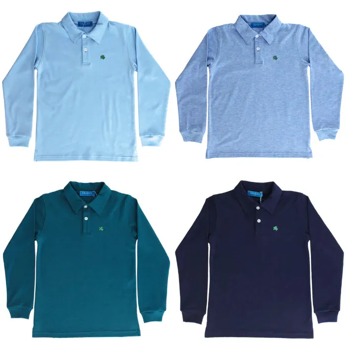 Harry L/S Polo-Teal