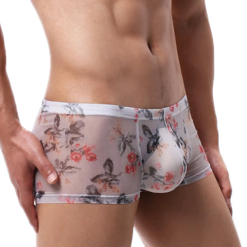 Hawai Floral Transparent Low Waist Boxer