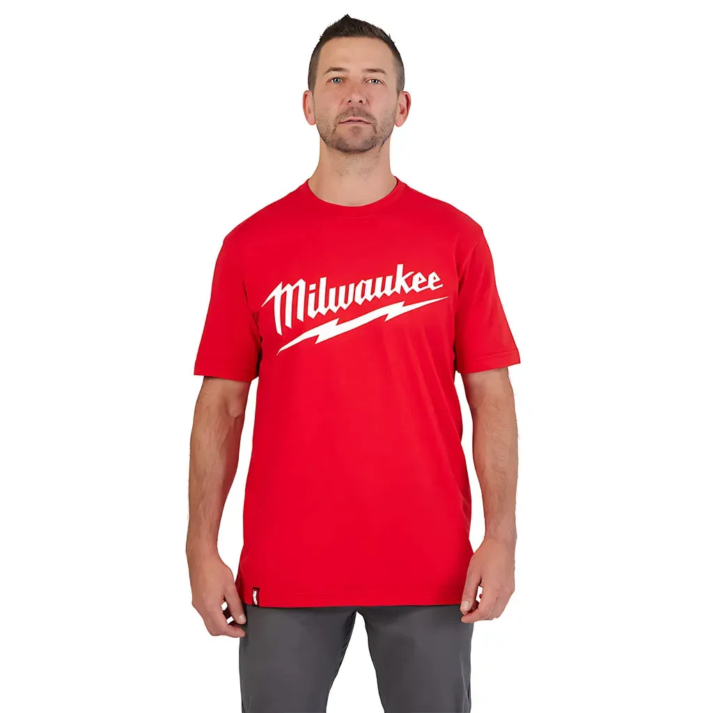 Heavy Duty T-Shirt - Short Sleeve Logo Red L