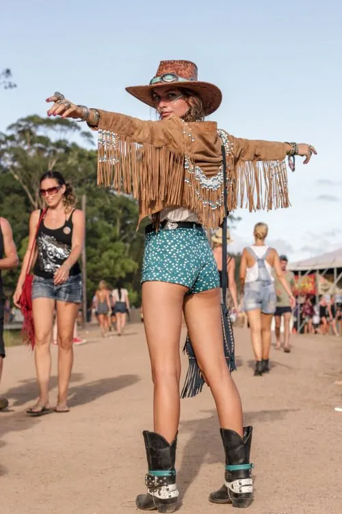 Hendrix Jacket Tan Genuine Suede Leather Fully Lined Coat With Beaded Fringe On Front Back And Sleeves Epic Cowhide Festival Fox Winter Outerwear Size XS