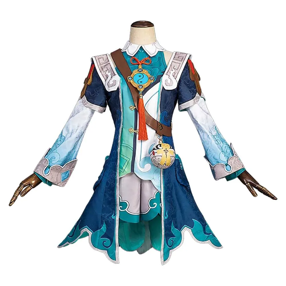 Honkai: Star Rail HuoHuo Women Green Suit Party Carnival Halloween Cosplay Costume