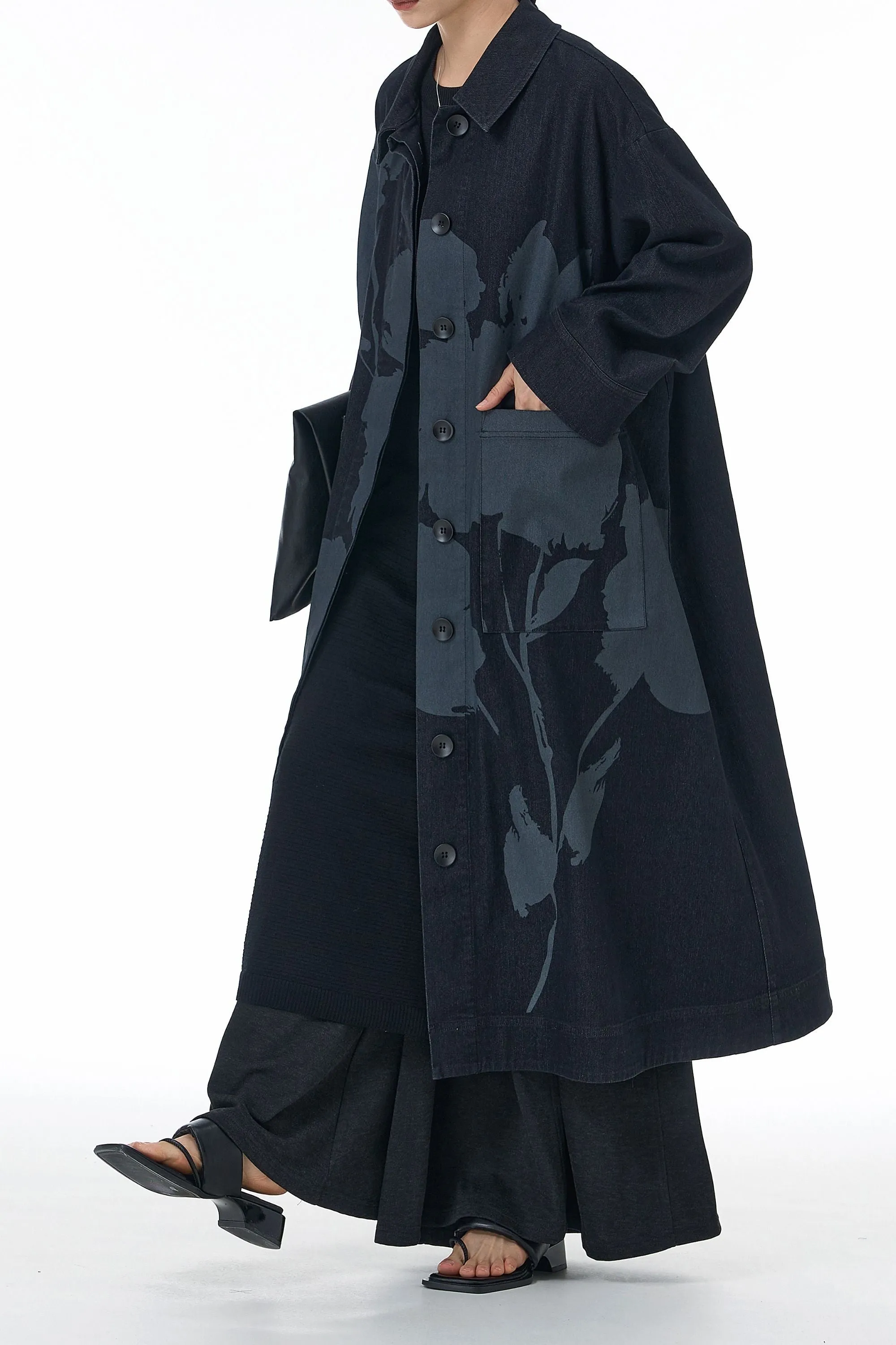 ﻿Ink & Ash Black Trench Coat