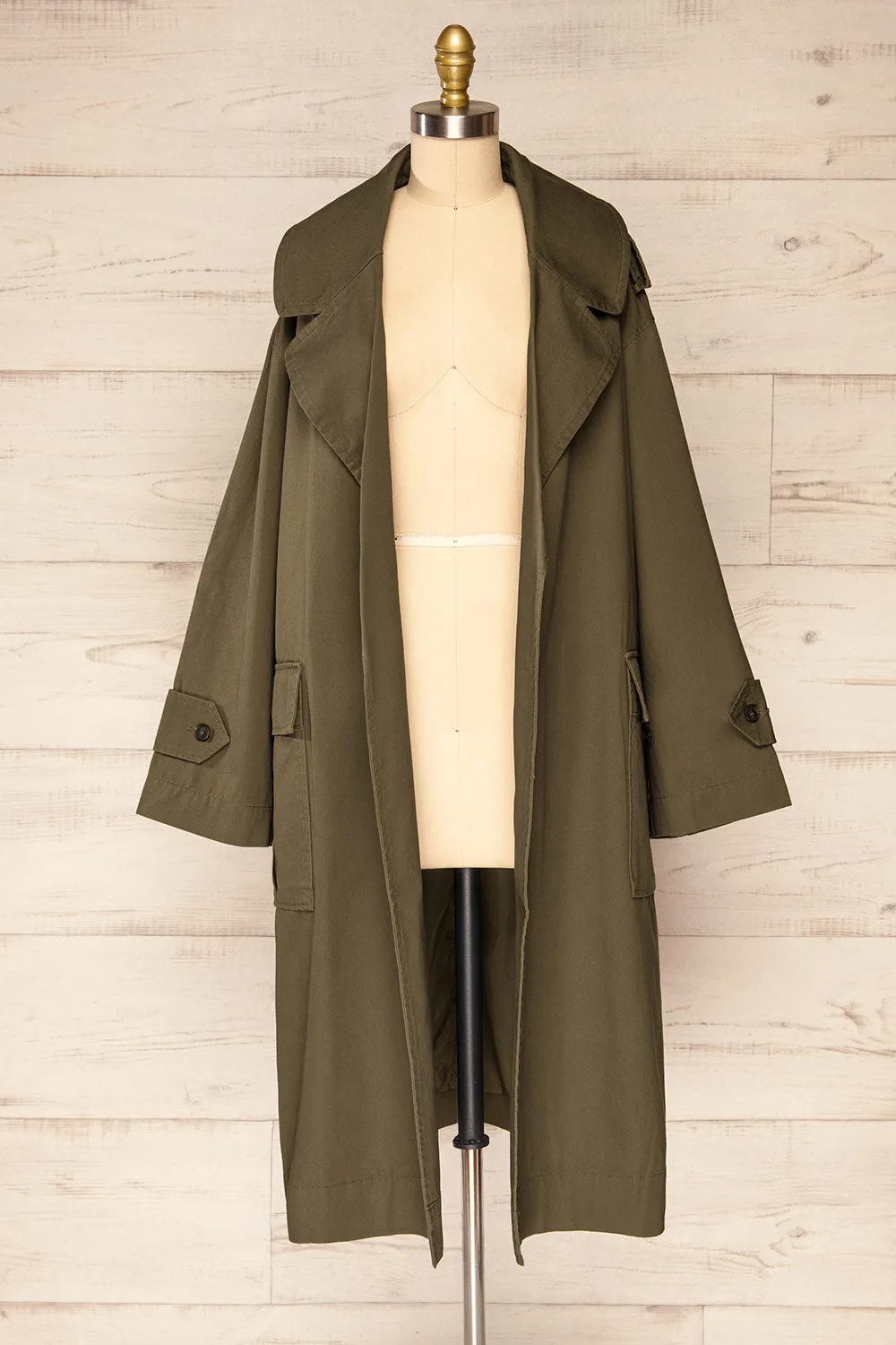 Inverasdale | Khaki Oversized Trench Coat