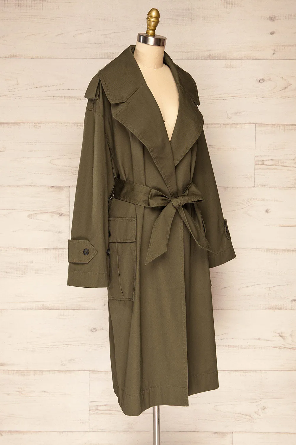 Inverasdale | Khaki Oversized Trench Coat