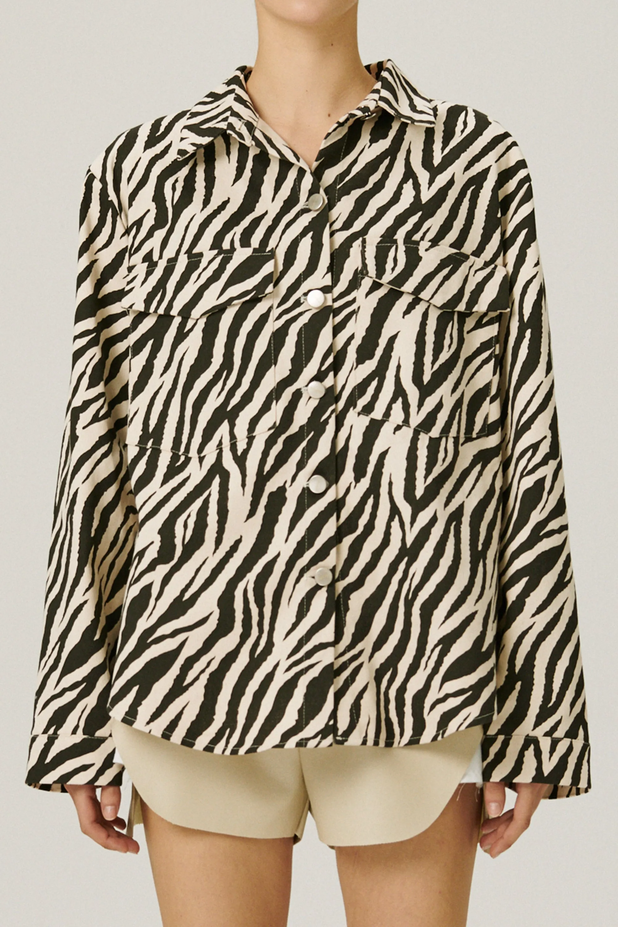 Ivy Oversized Shacket in Zebra