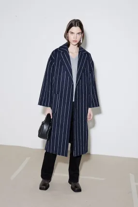 Jannet Pinstripe Jacket in Total Eclipse