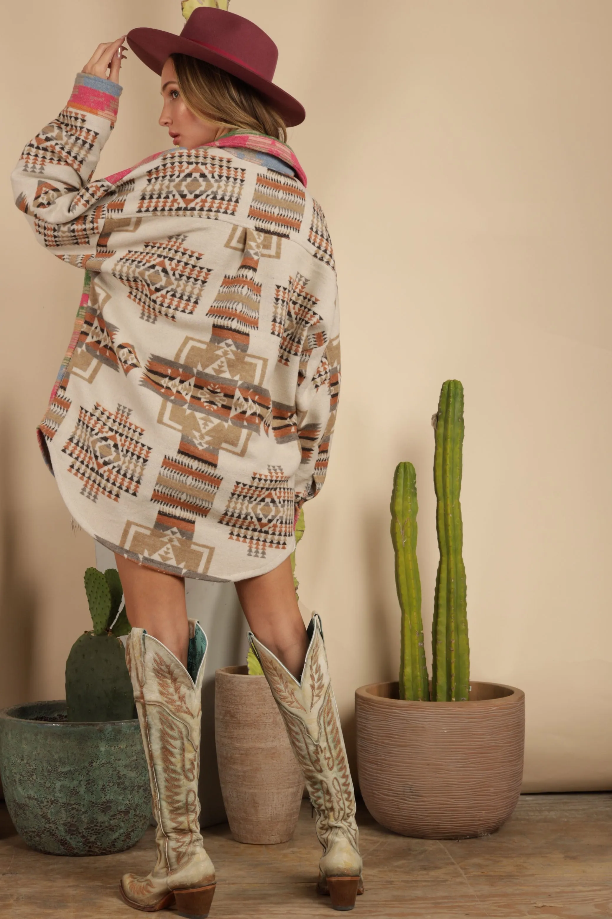 Jenna Aztec Shacket