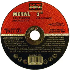 K-T Industries Cutting Wheel 3" X 1/16" X 3/8"