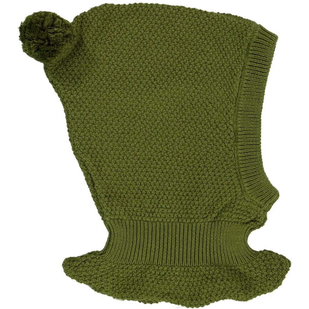 Knitted Balaclava Pomi - winter moss