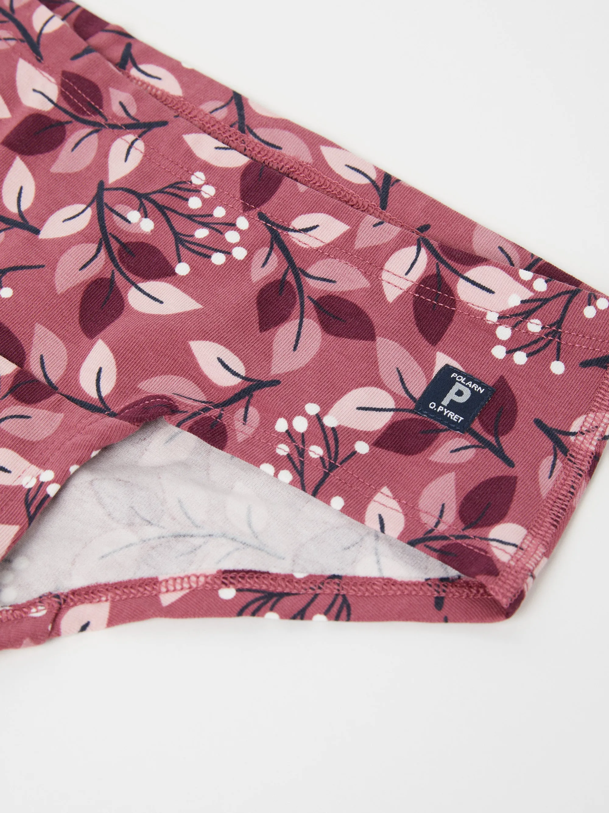 Leaf Print Girls Hipster Briefs