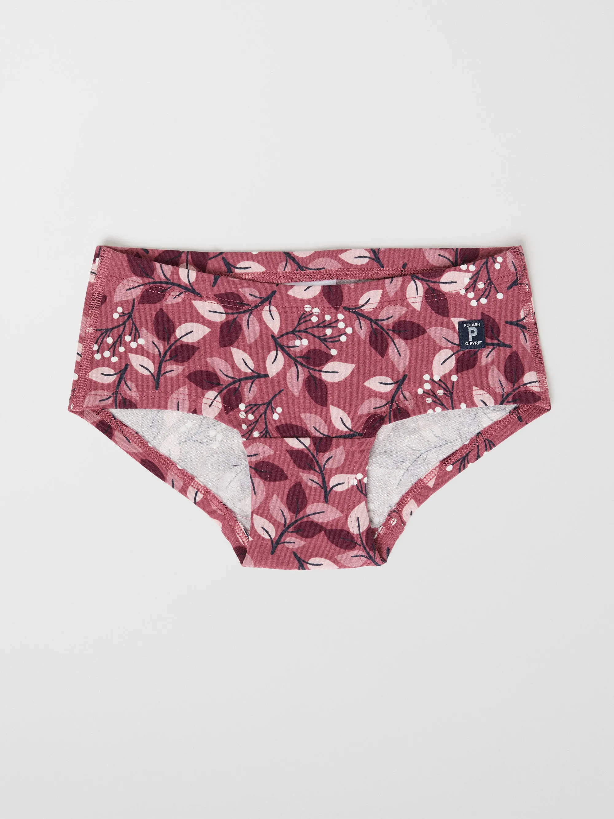 Leaf Print Girls Hipster Briefs