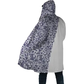 Lee's Excellent Hooded Coat - Cobalt Roses