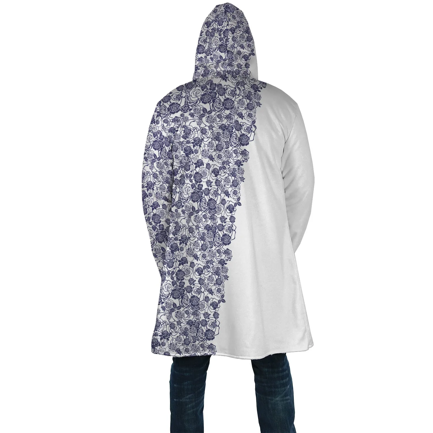 Lee's Excellent Hooded Coat - Cobalt Roses