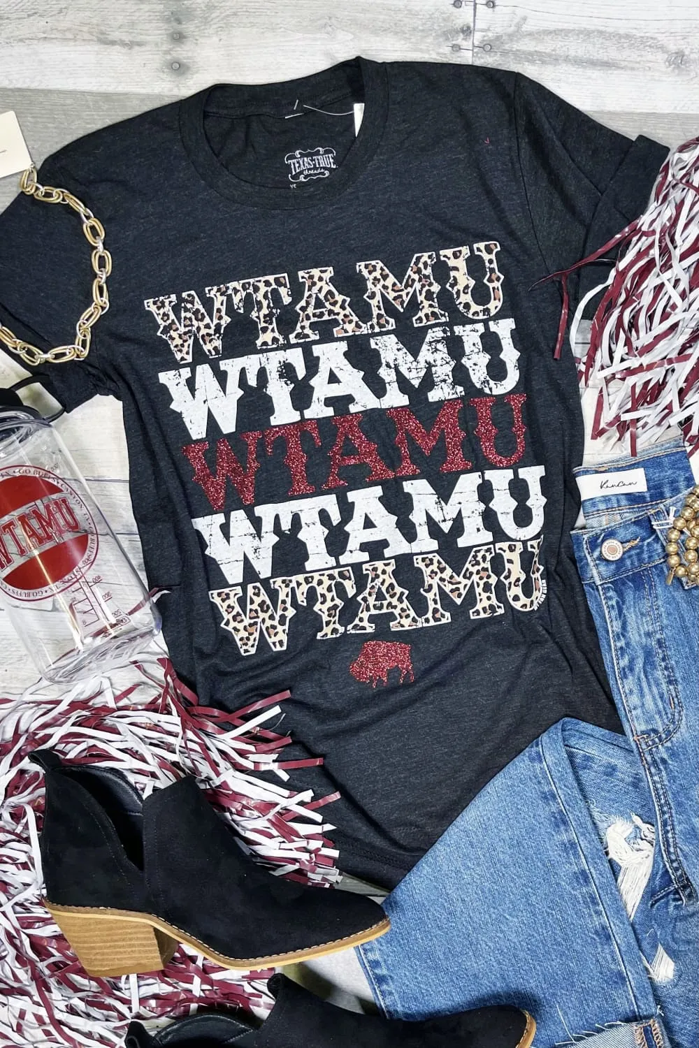 Leopard WTAMU Tee by Texas True Threads