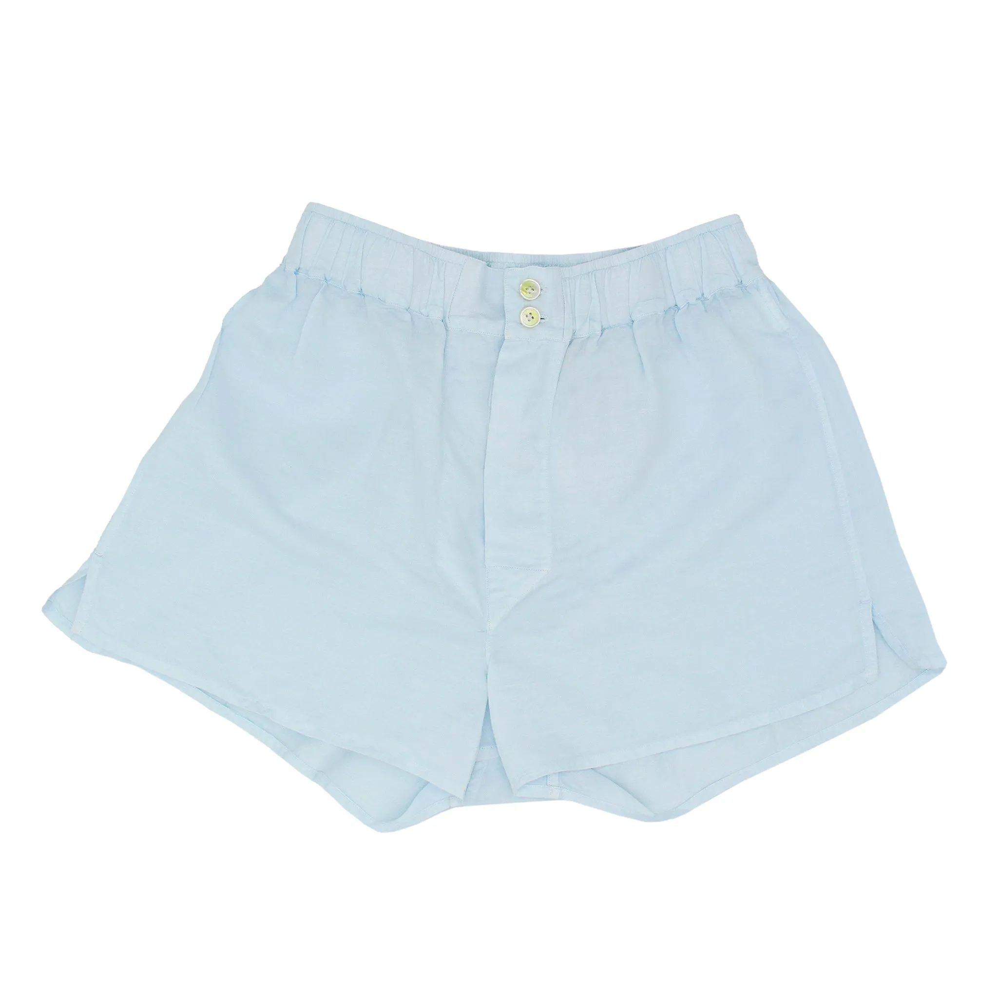 Light blu cotton and linen underwear boxer shorts for men