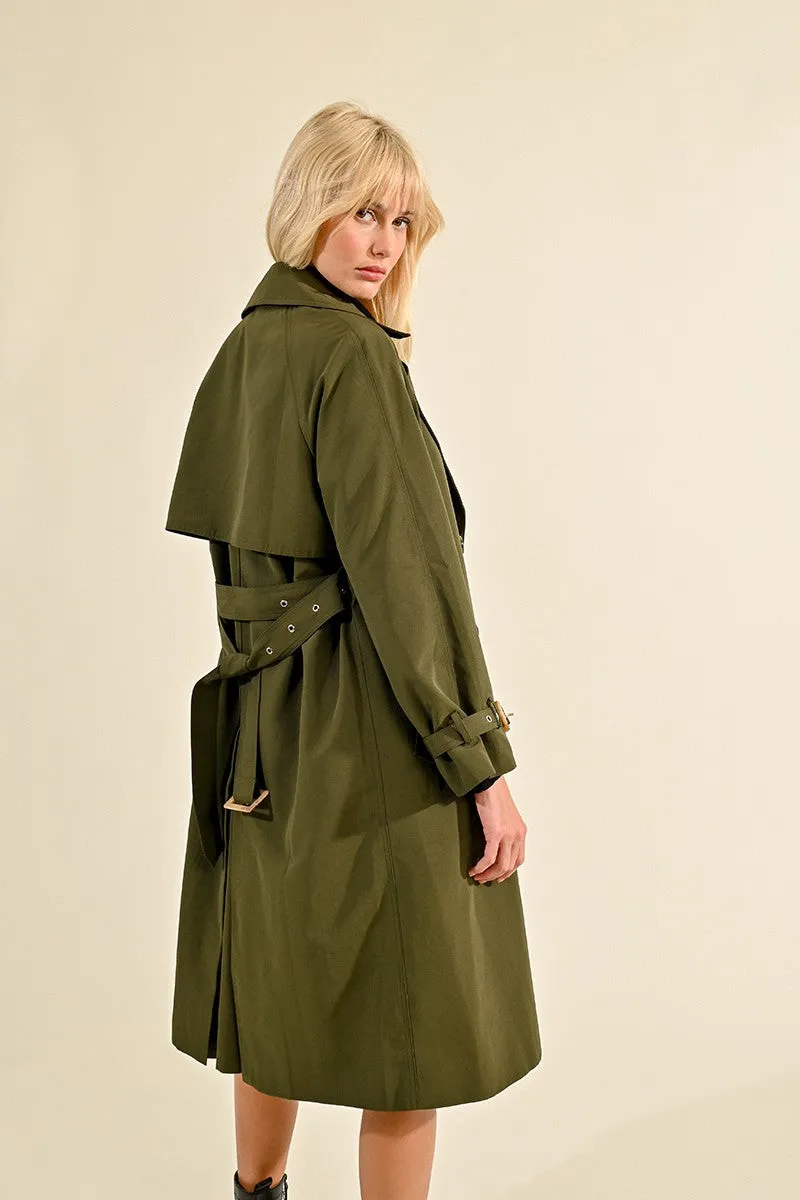 Lili Sidonio Khaki Trench Coat