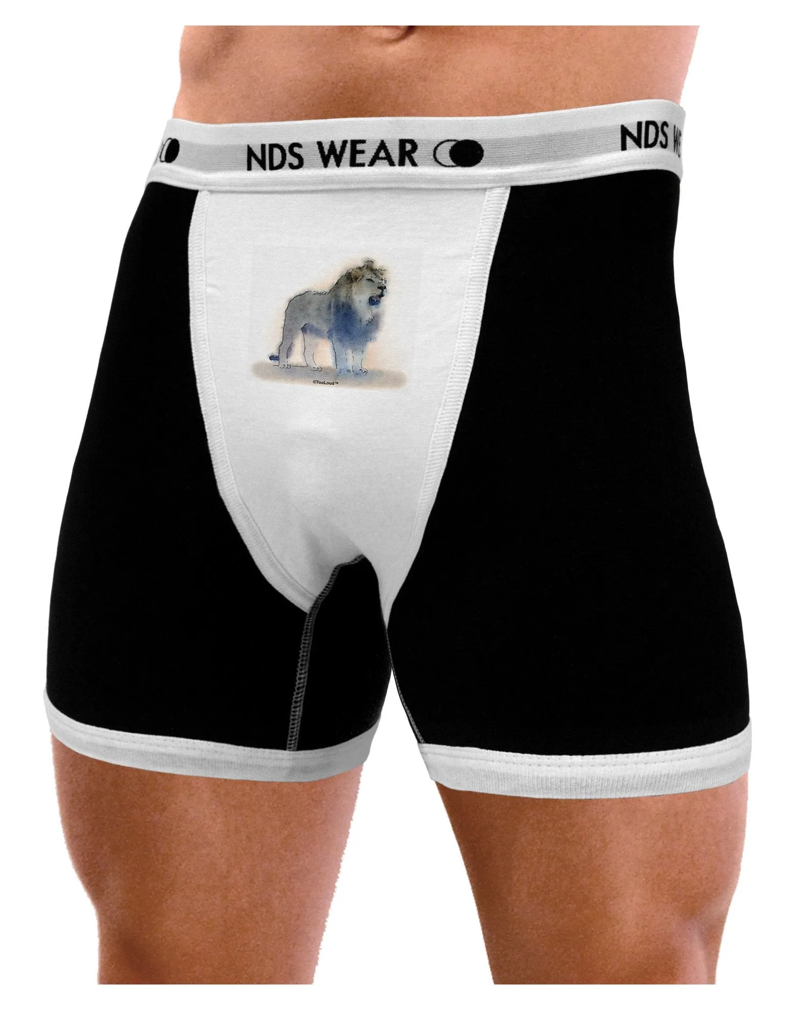 Lion Watercolor B Mens Boxer Brief Underwear