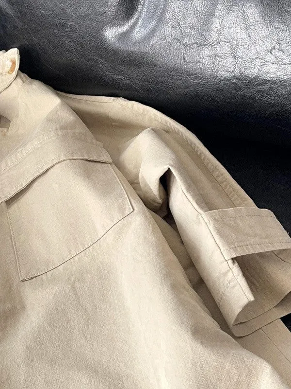 Little Girls Single Breasted Khaki Trench Coat Outerwear by Kaja Clothing-Dawn Jacket