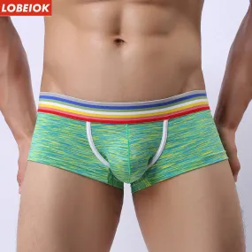 LOBEIOK new sexy men's Boxer Shorts underpants men Boxers home sexy Plus Size Boxers 4 color L XL XXL XXXL male underwear