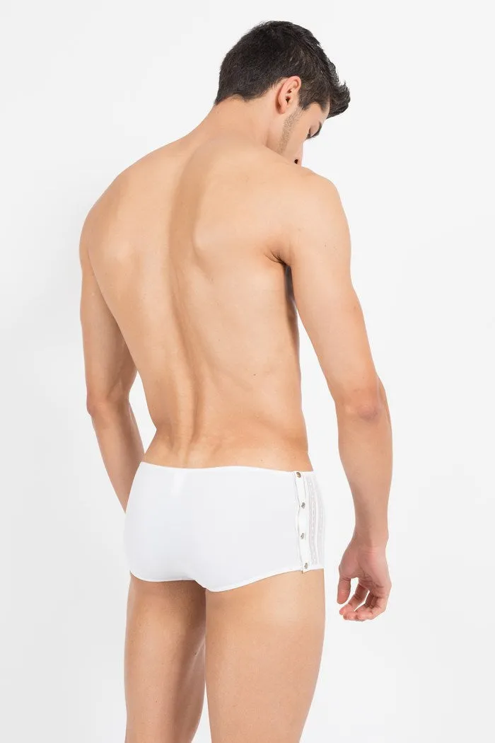 Lookme Agent Double 1 Mini Pants Boxer Brief Underwear White 40-67 Size M