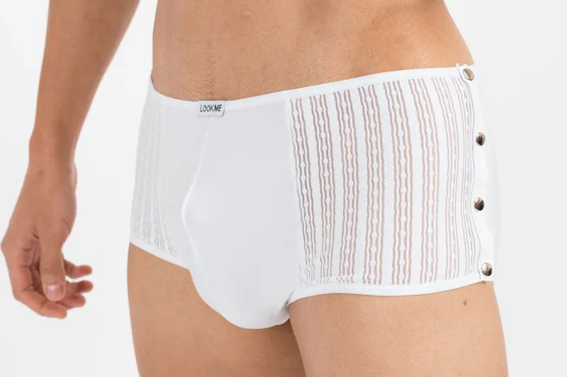 Lookme Agent Double 1 Mini Pants Boxer Brief Underwear White 40-67 Size M