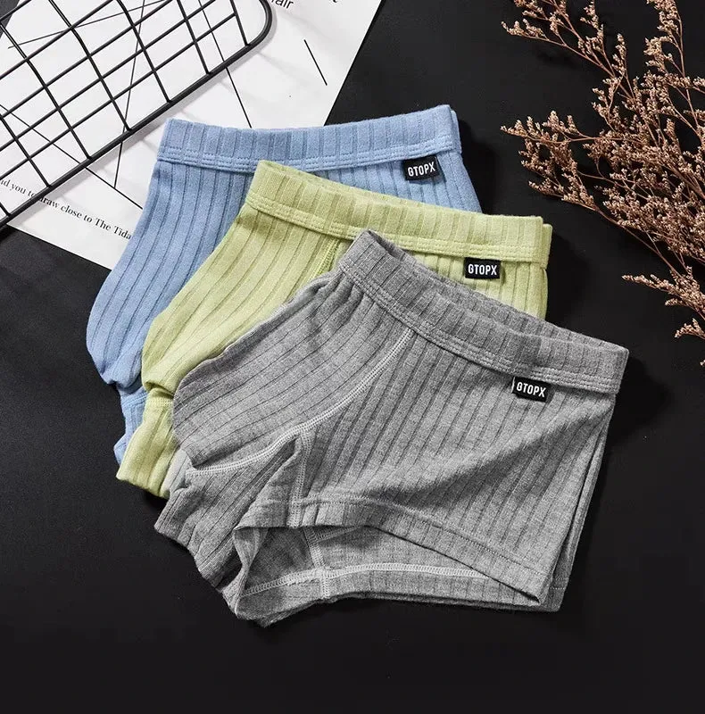 Low Waist Solid Cotton Boxer