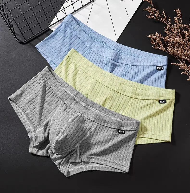 Low Waist Solid Cotton Boxer