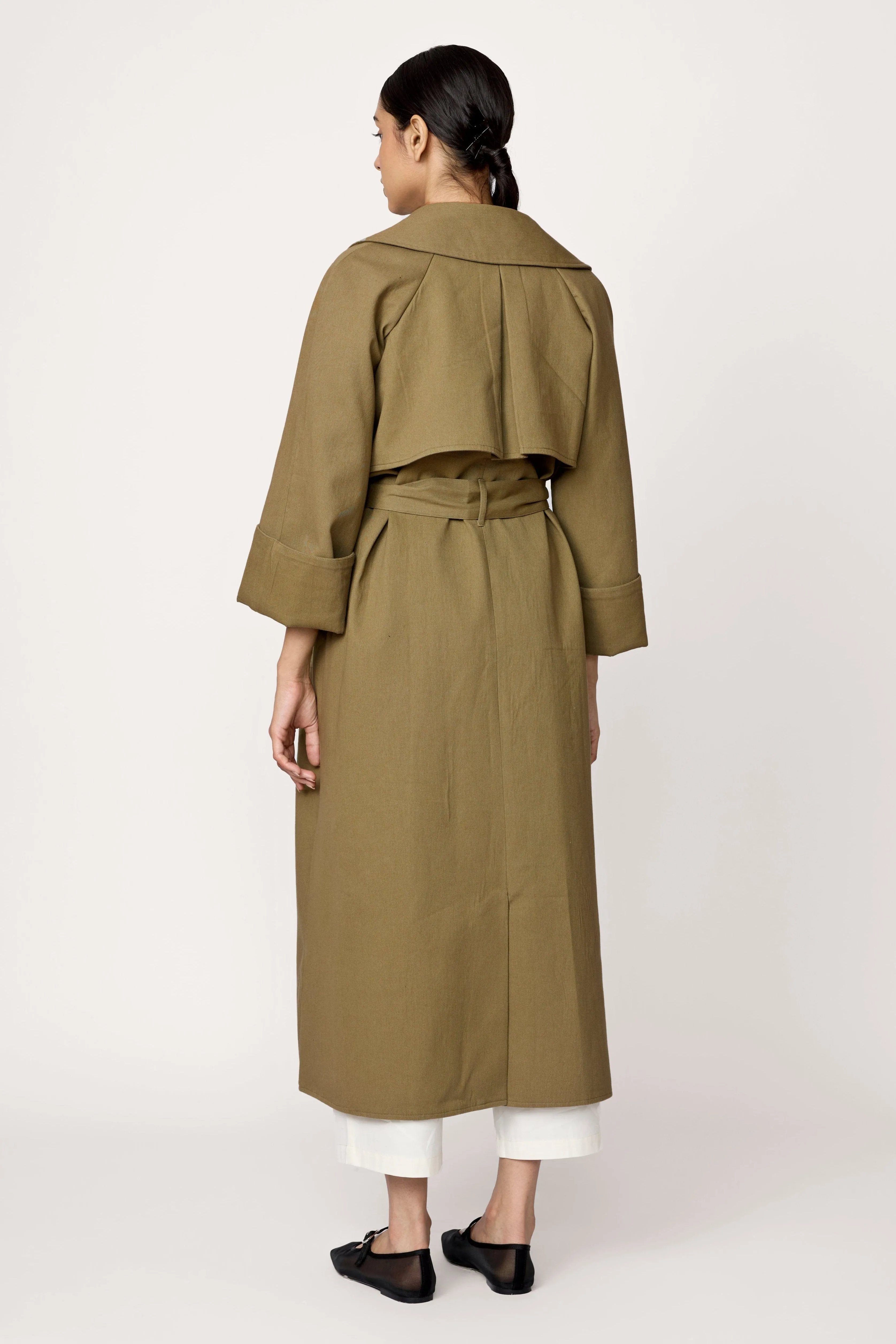 Marin Trench Coat - Olive Branch