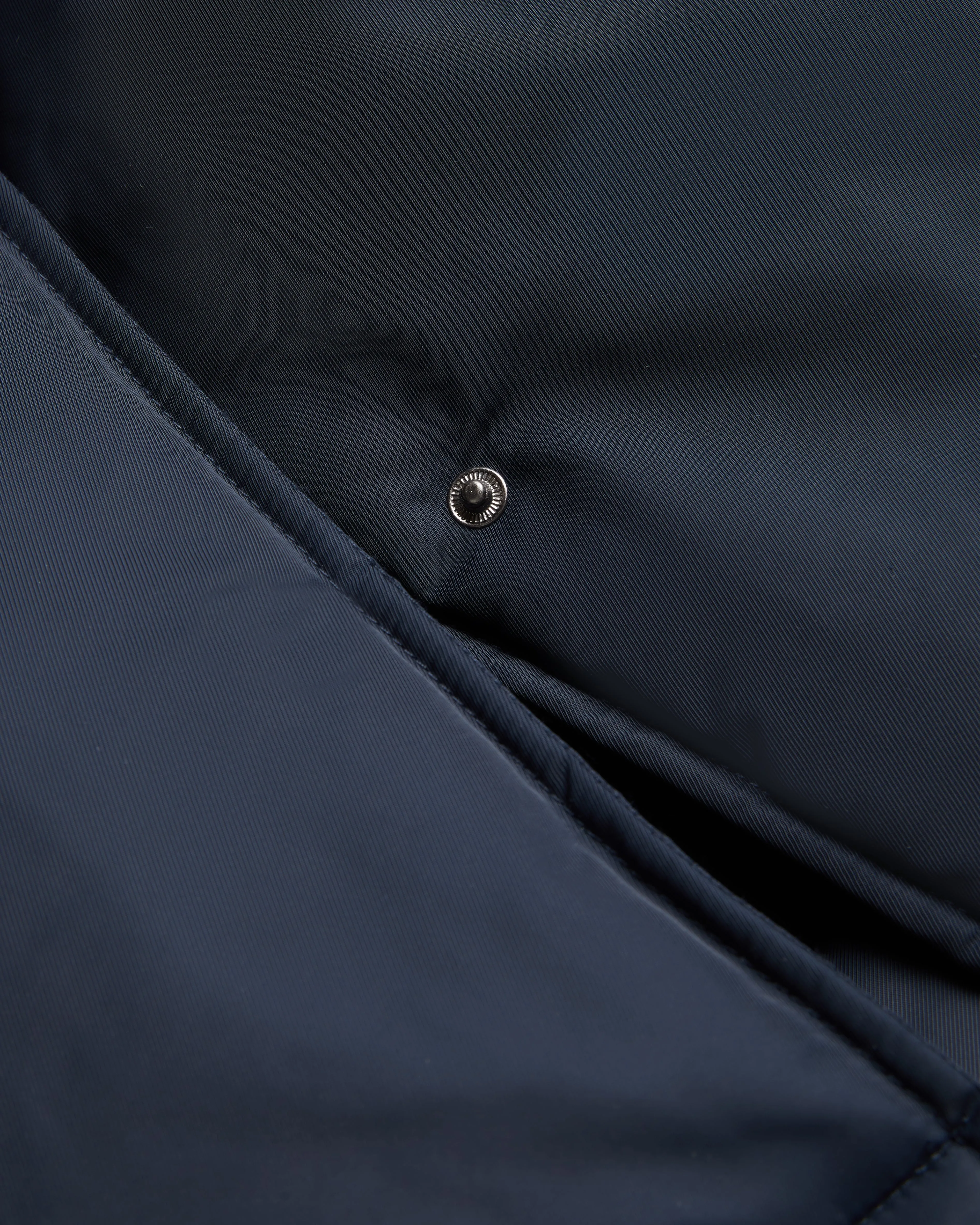 Marx Nylon Sateen Wadded Car Coat Navy