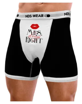 Matching Husband and Wife Designs - Mrs Always Right Mens Boxer Brief Underwear