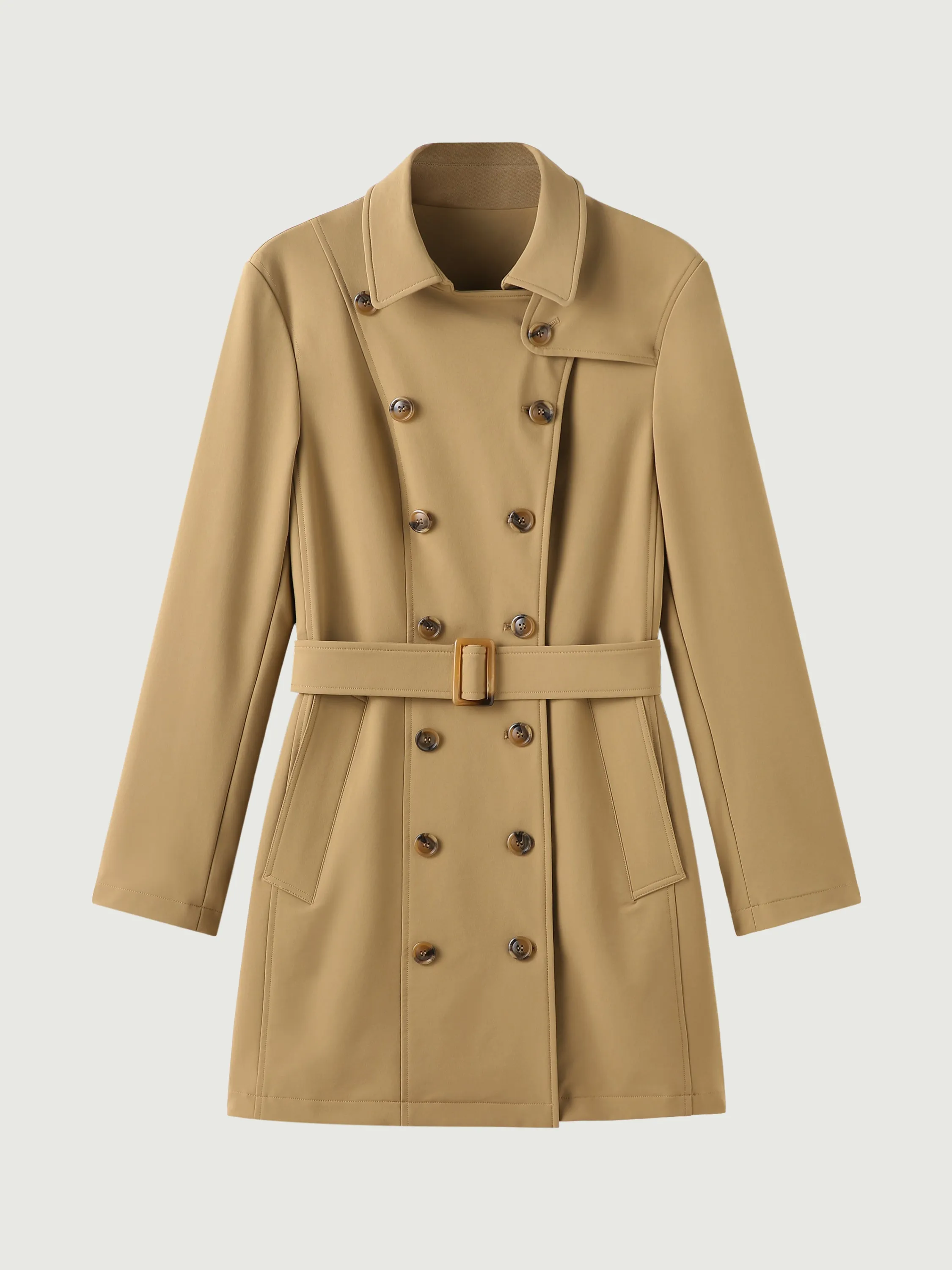 Matte Water-Repellent Trench Coat