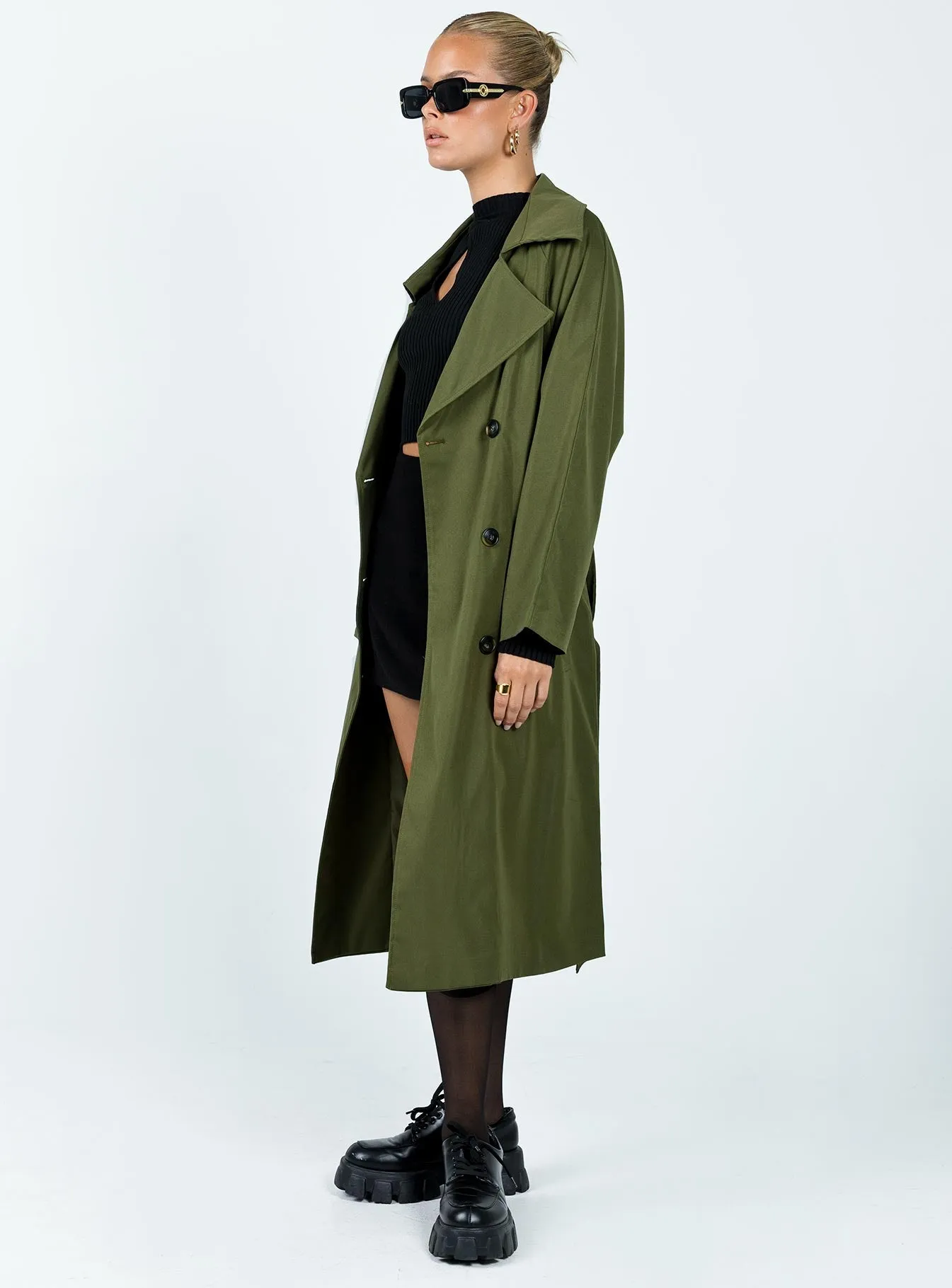 Meiko Trench Coat Khaki