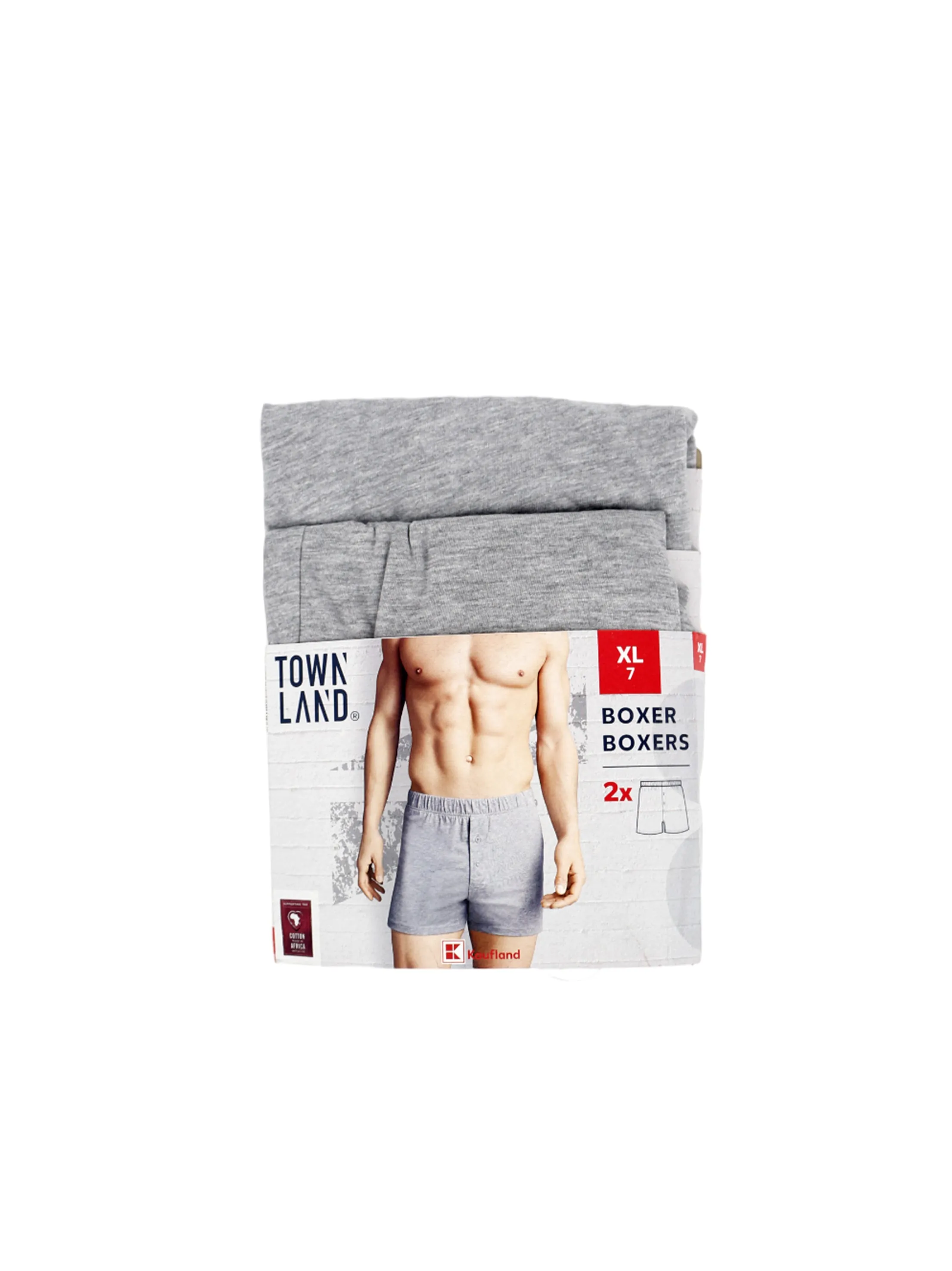 Men's 2 Pack Plain Solid Boxer,Light Grey