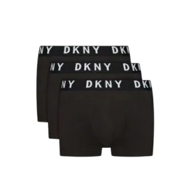 Mens DKNY 3 Pack Boxer Short Trunks - Black