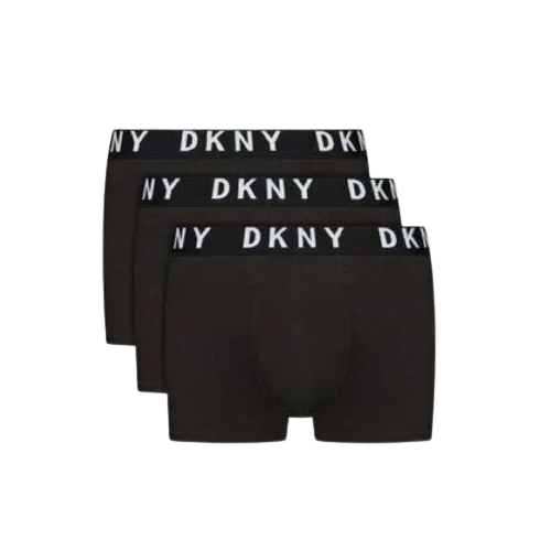 Mens DKNY 3 Pack Boxer Short Trunks - Black