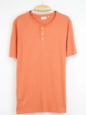 Men's Textured Shirt,Orange