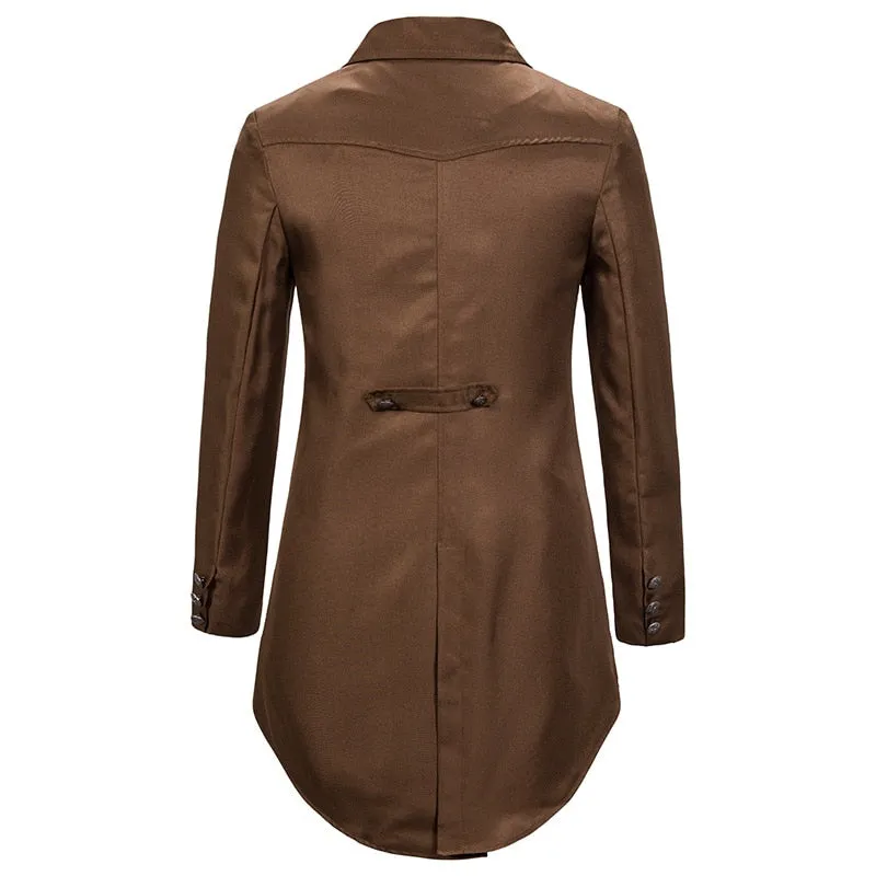 Monocolor Victorian Frock Style Trench Coat