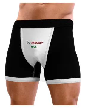 Naughty or Nice Christmas - Naughty Mens Boxer Brief Underwear