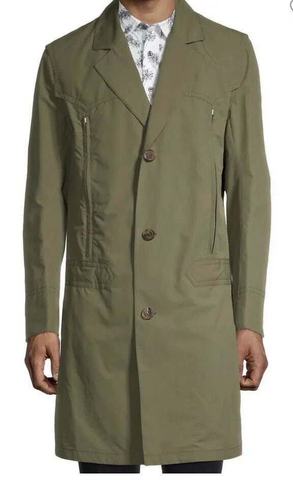 New $1930 Maison Margiela Men’s Trench Coat Coat Green 44R US ( 54R Eu ) Italy