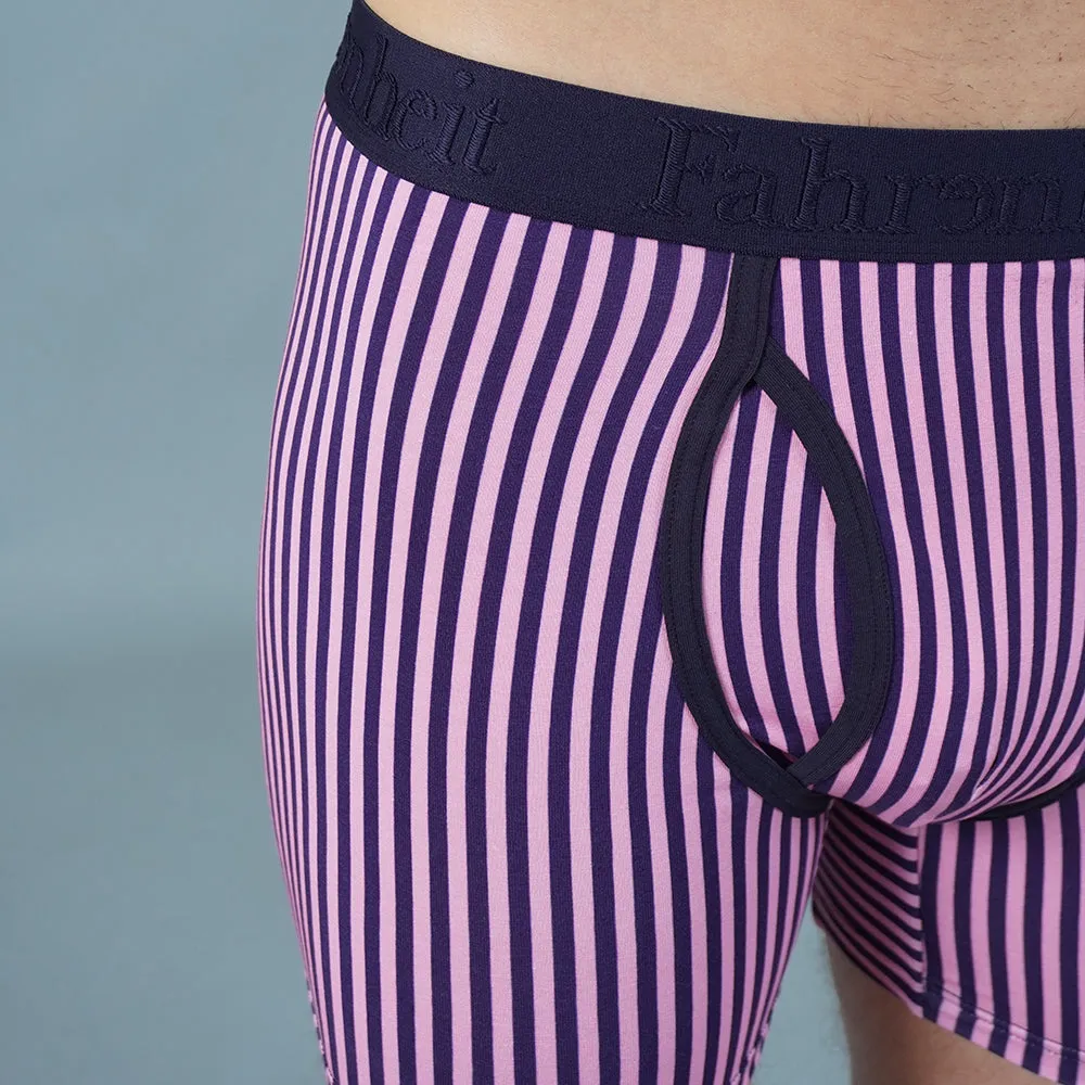 Newman Boxer Brief | Vertical Stripe Pink/Navy