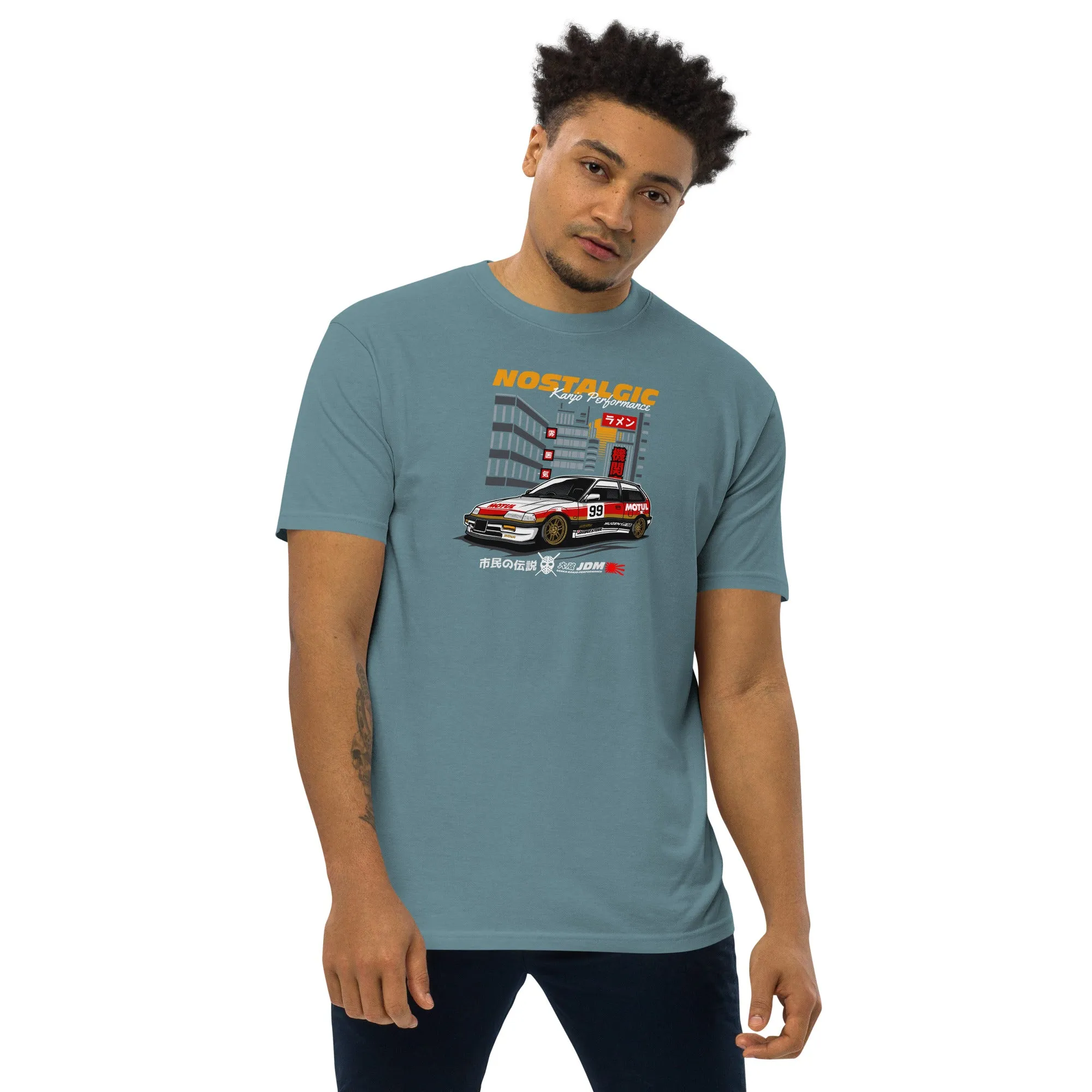 Nostalgic Kanjo Performance Premium Heavyweight Car Culture T-Shirt