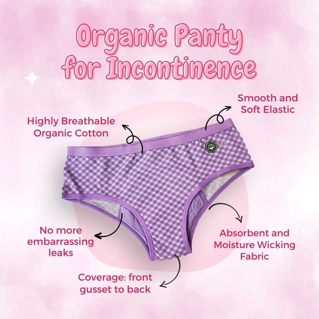 Organic Reusable Incontinence Leak-Proof Underwear For Women