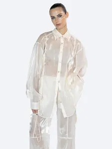 Organza See Shirt | Nude